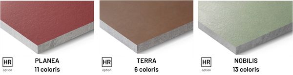 Coloris sur demande du Swisspearl® Planea, Terra et Nobilis